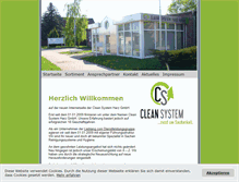 Tablet Screenshot of cleansystem-harz.de